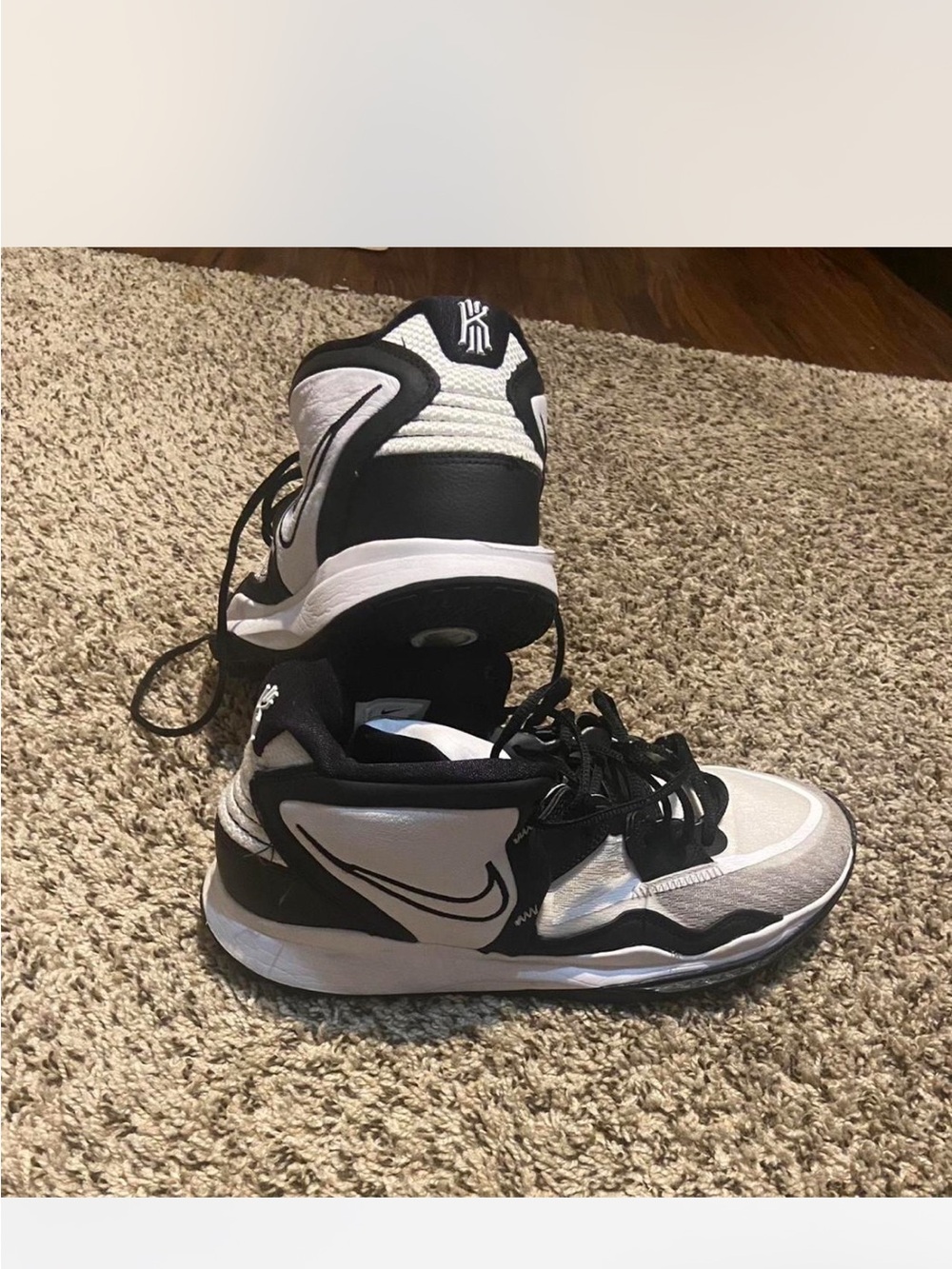 Nike Black & White Kyrie Low-Top Basketball Shoes